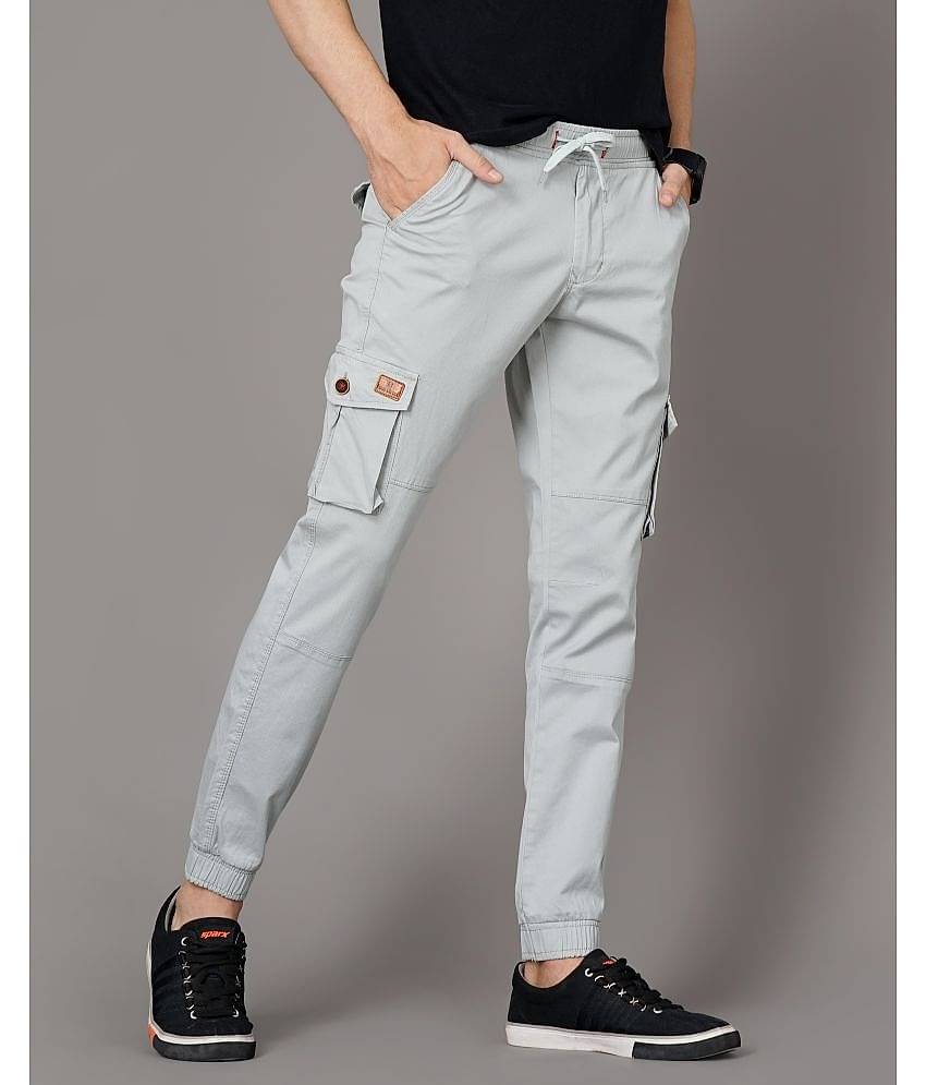 Paul Street Grey Slim Cargos ( Pack of 1 )