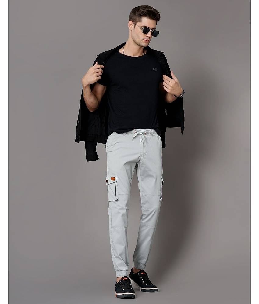 Paul Street Grey Slim Cargos ( Pack of 1 )