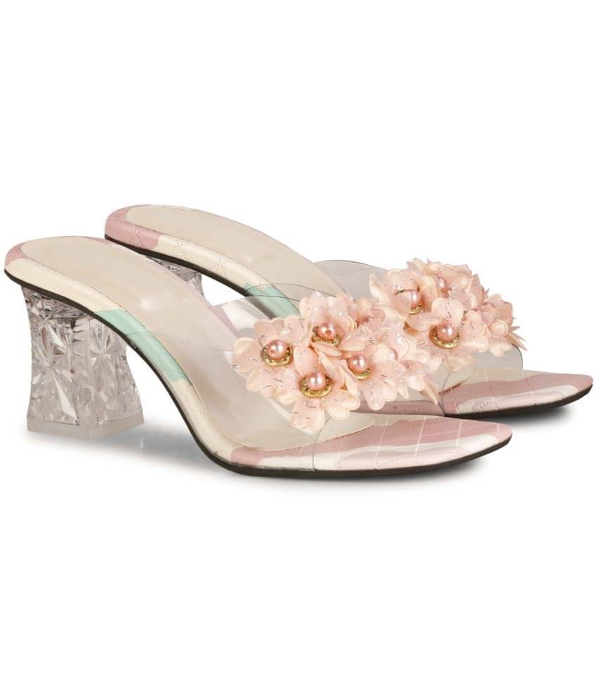     			Saheb - Pink Women's Slip On Heels