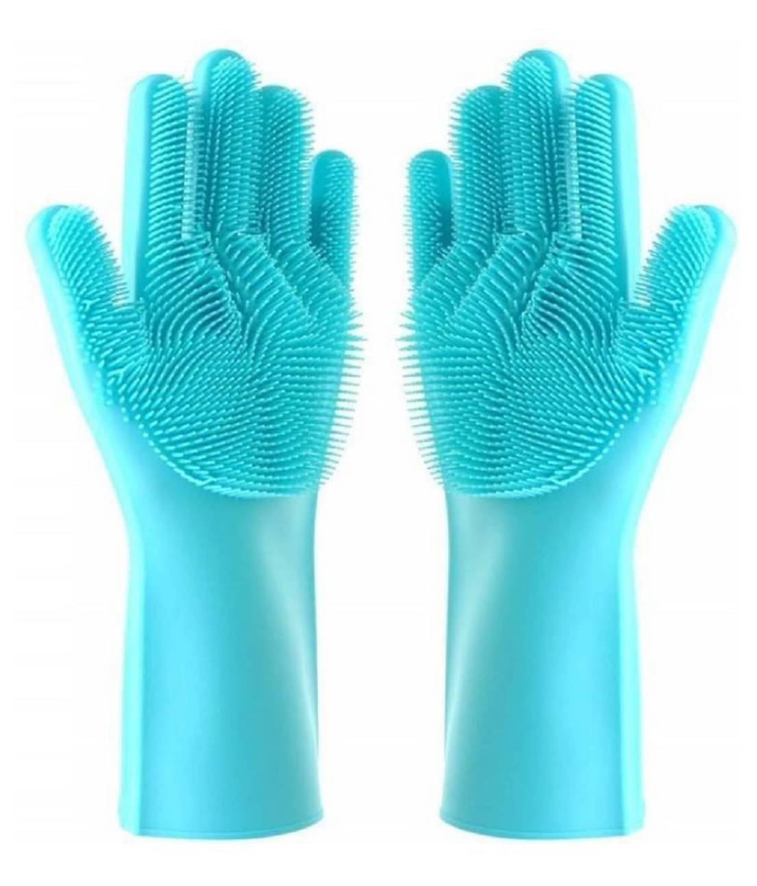     			SmartBucket - Multicolor Silicone Medium Cleaning Gloves ( Pack of 1 )