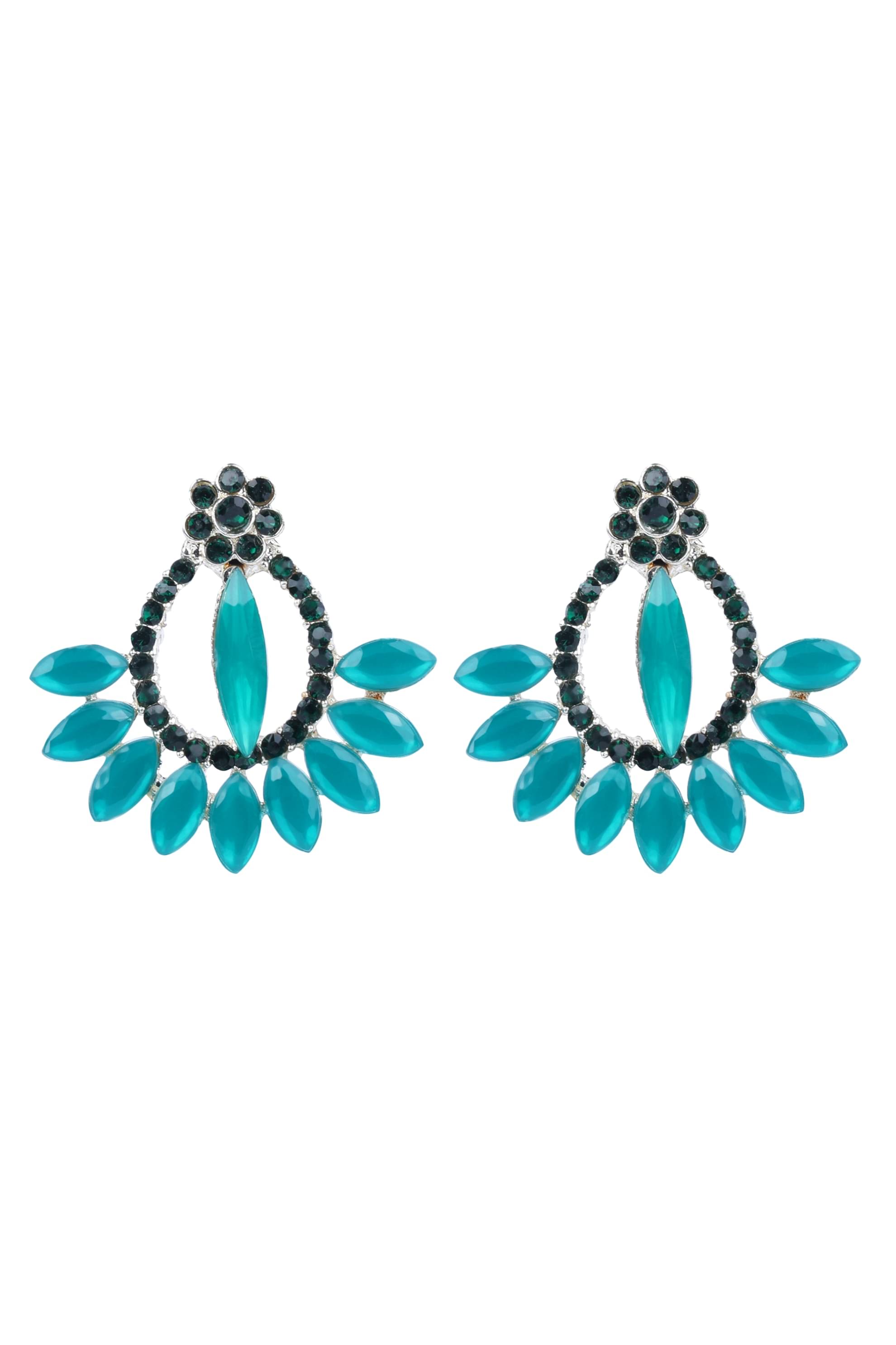     			Sunhari Jewels - Green Stud Earrings ( Pack of 1 )