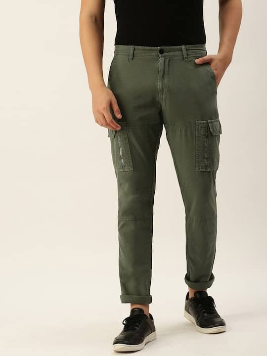 Bene Kleed Green Slim Cargos ( Pack of 1 ) - Trousers | Buy online on ZillyBuy