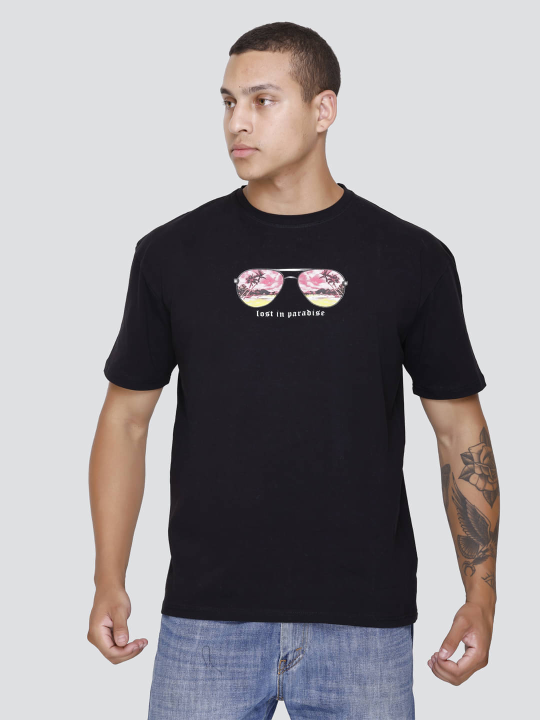 Concede Pack of 1 Cotton Regular Fit Men's T-Shirt ( Black ) Concede Pack of 1 Cotton Regular Fit Men's T-Shirt ( Black )