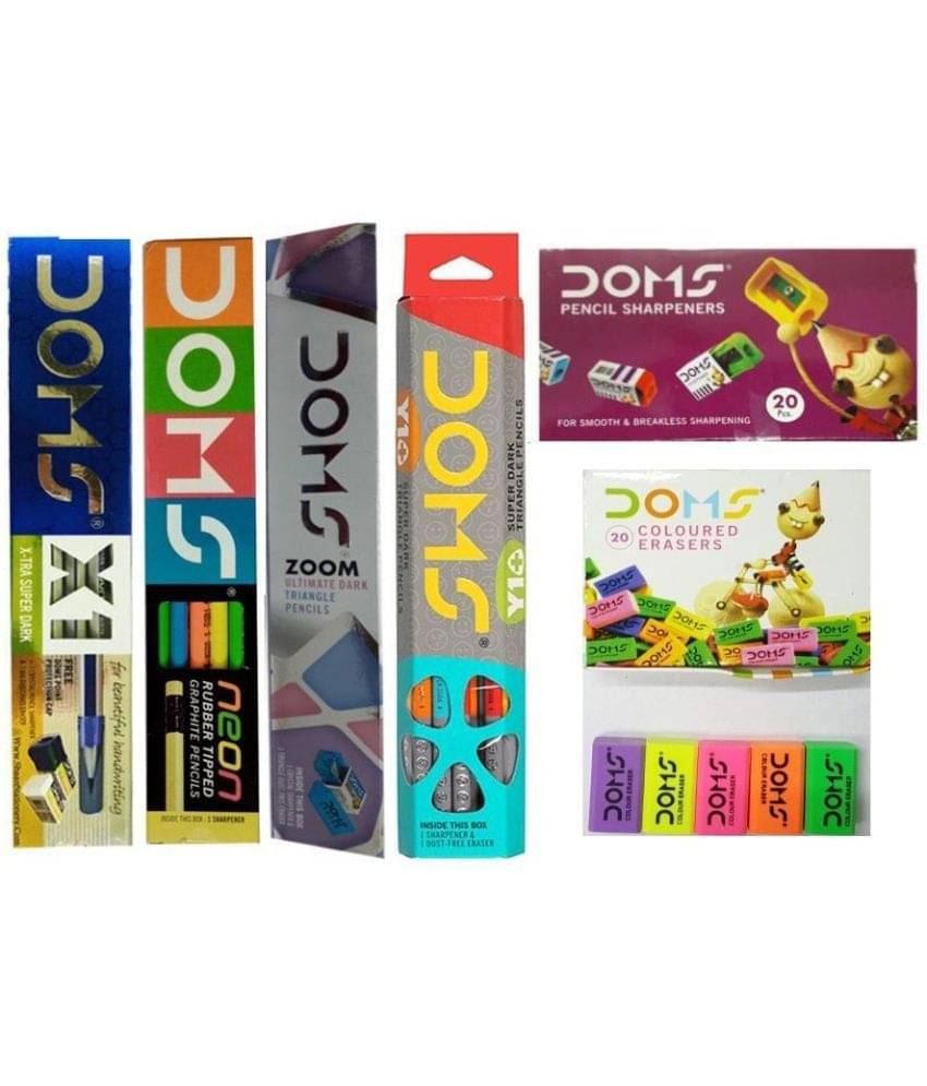     			DOMS Pencil Set with Sharpner & Eraser combo1 ()