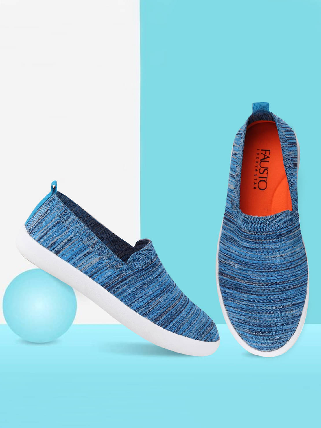 Fausto - Blue Men's Slip-on Shoes     			Fausto - Blue Men's Slip-on Shoes