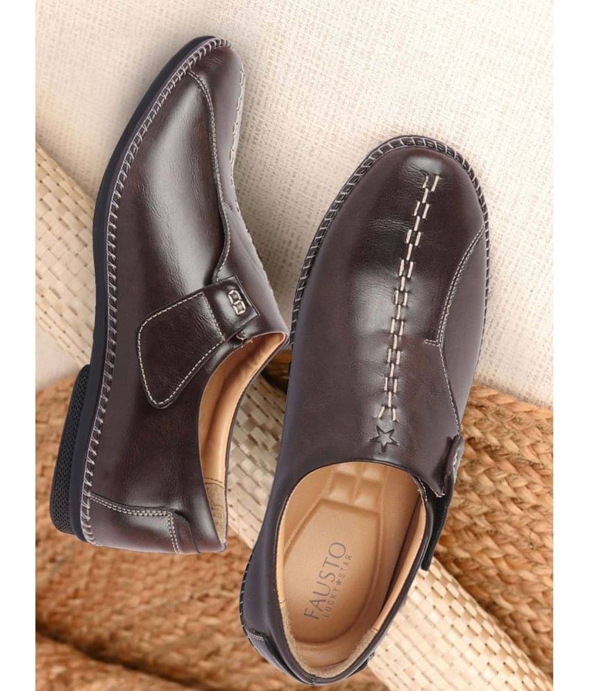     			Fausto - Brown Men's Slip-on Shoes