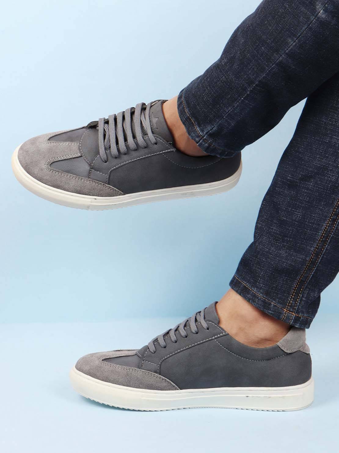     			Fausto - Light Grey Men's Sneakers