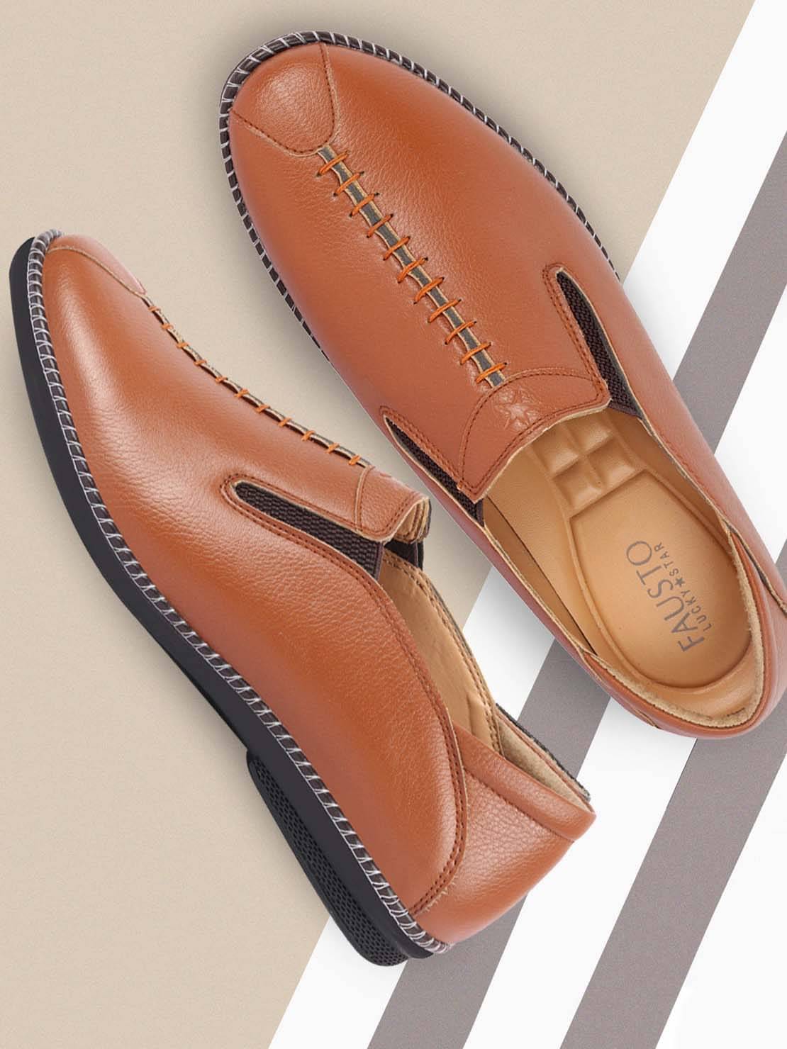     			Fausto - Tan Men's Slip-on Shoes