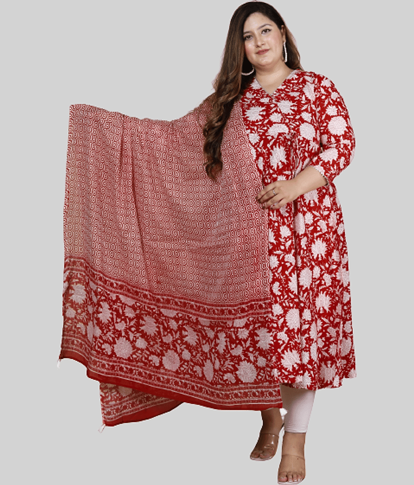 miravan - Red Cotton Women's Anarkali Kurti ( Pack of 1 ) - Kurtis, Tunics | Buy online on ZillyBuy