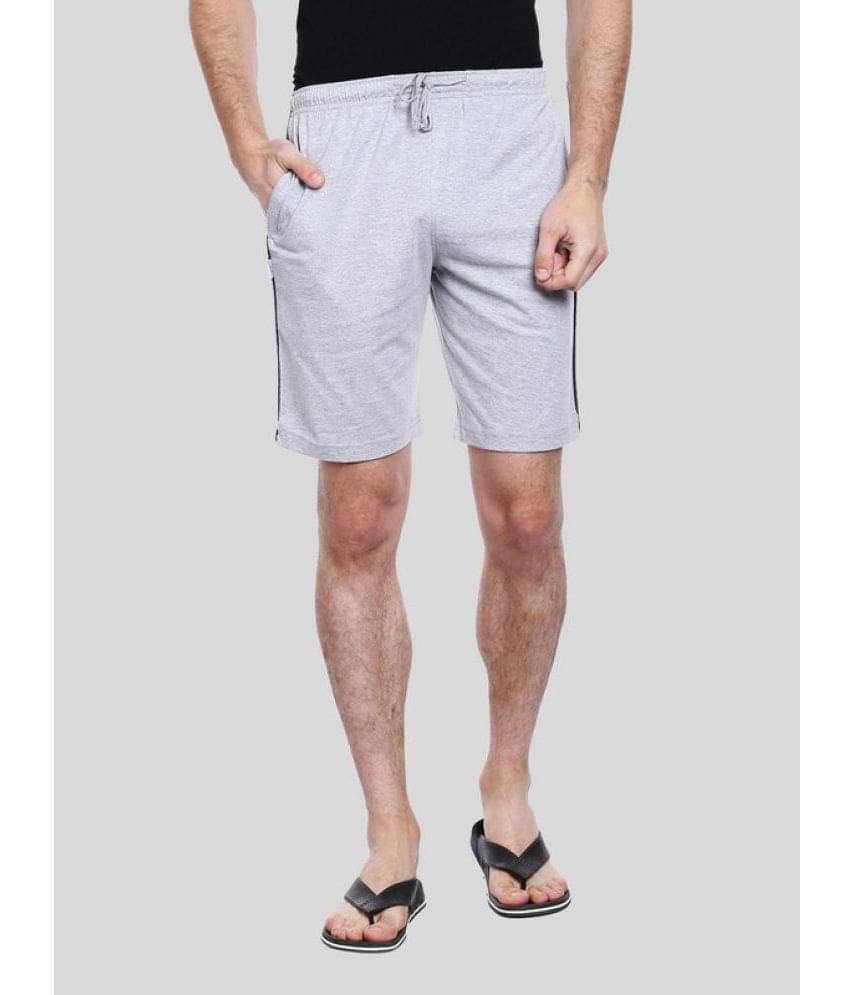 Allocate - Grey Cotton Blend Men's Shorts ( Pack of 1 ) Allocate - Grey Cotton Blend Men's Shorts ( Pack of 1 )