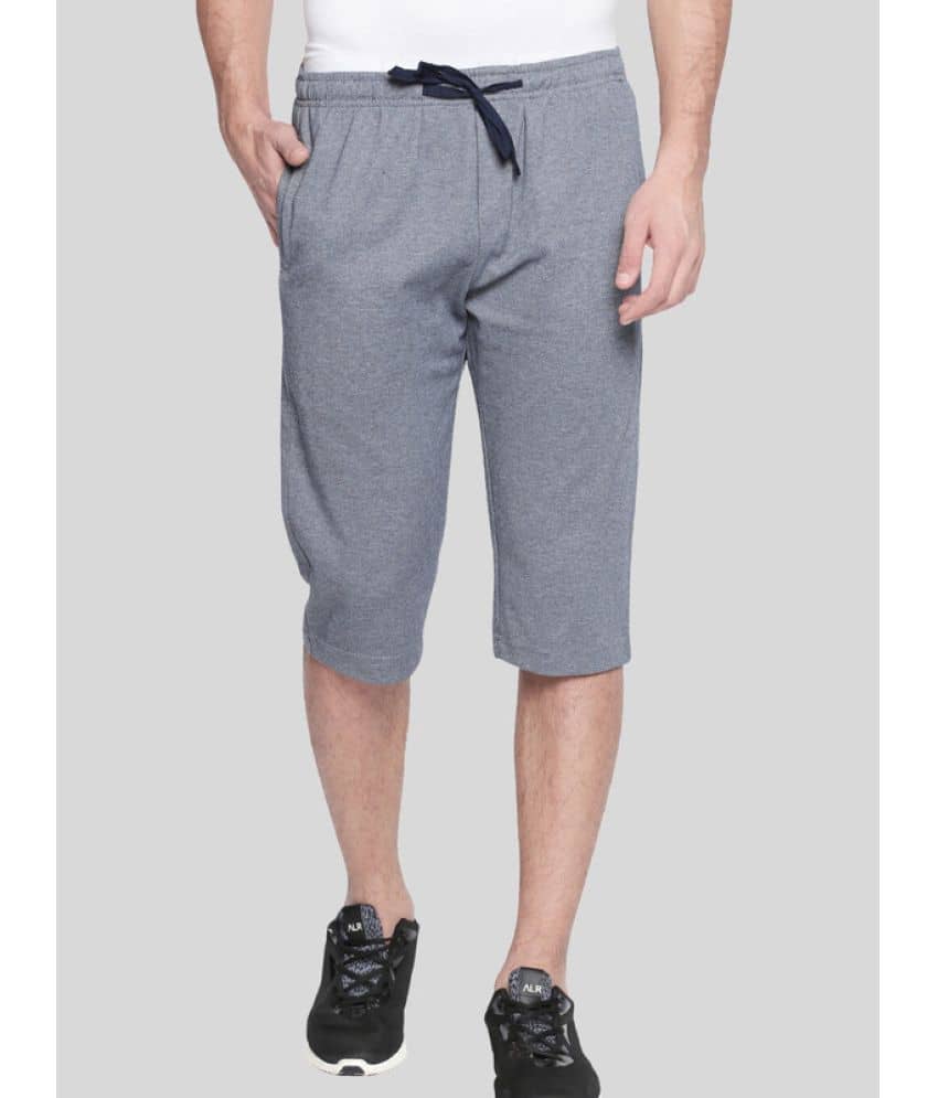 Avoq - Grey Cotton Blend Men's Three-Fourths ( Pack of 1 ) - Shorts | Buy online on ZillyBuy