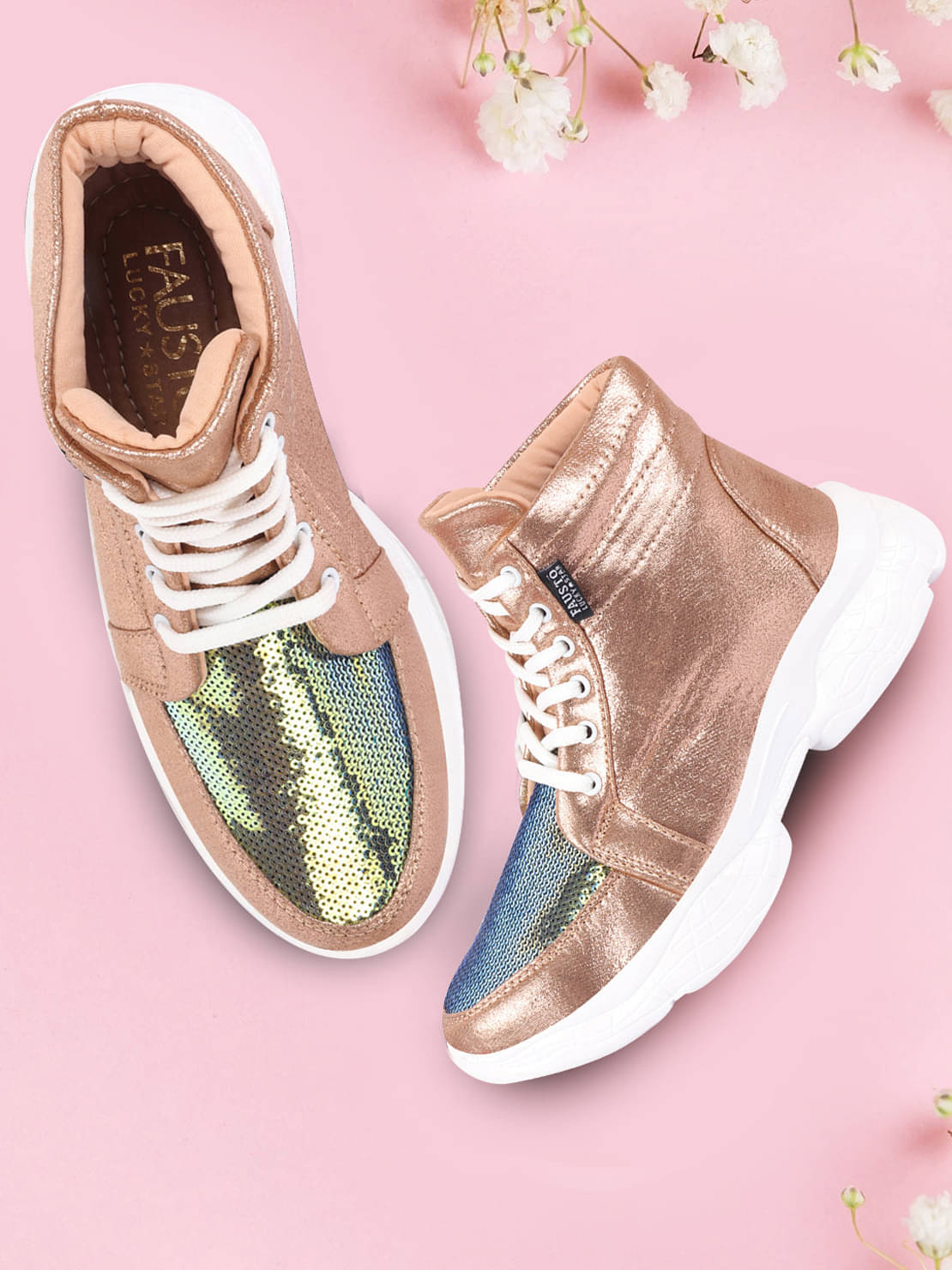     			Fausto - Gold Women's Sneakers