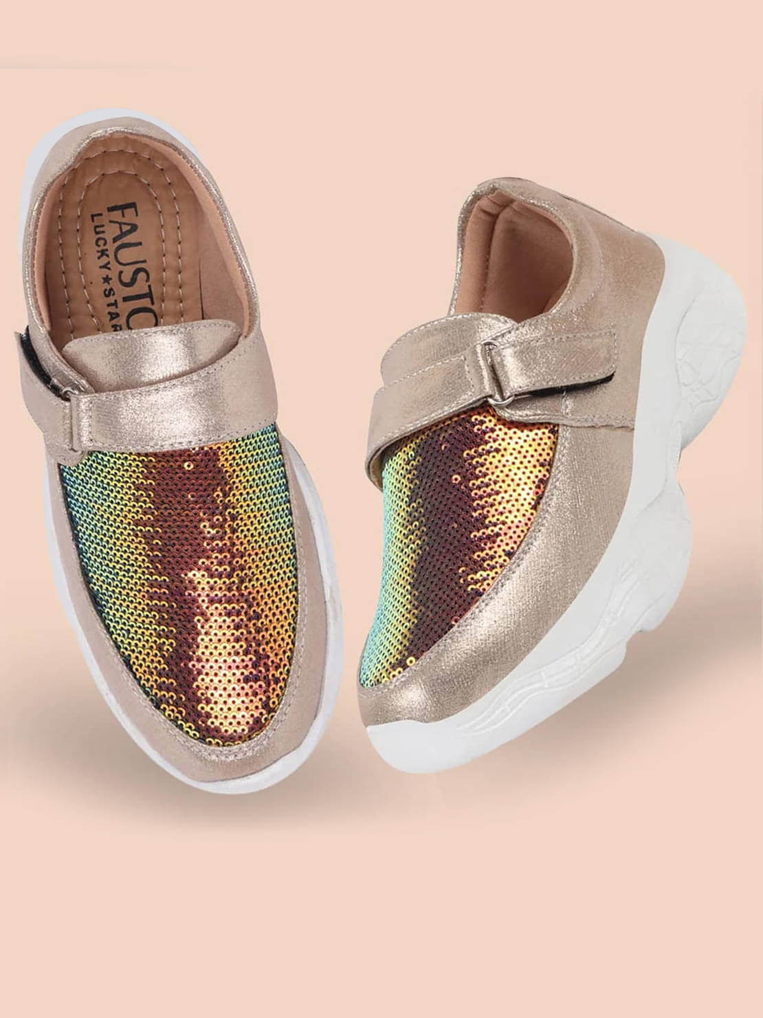     			Fausto - Gold Women's Sneakers