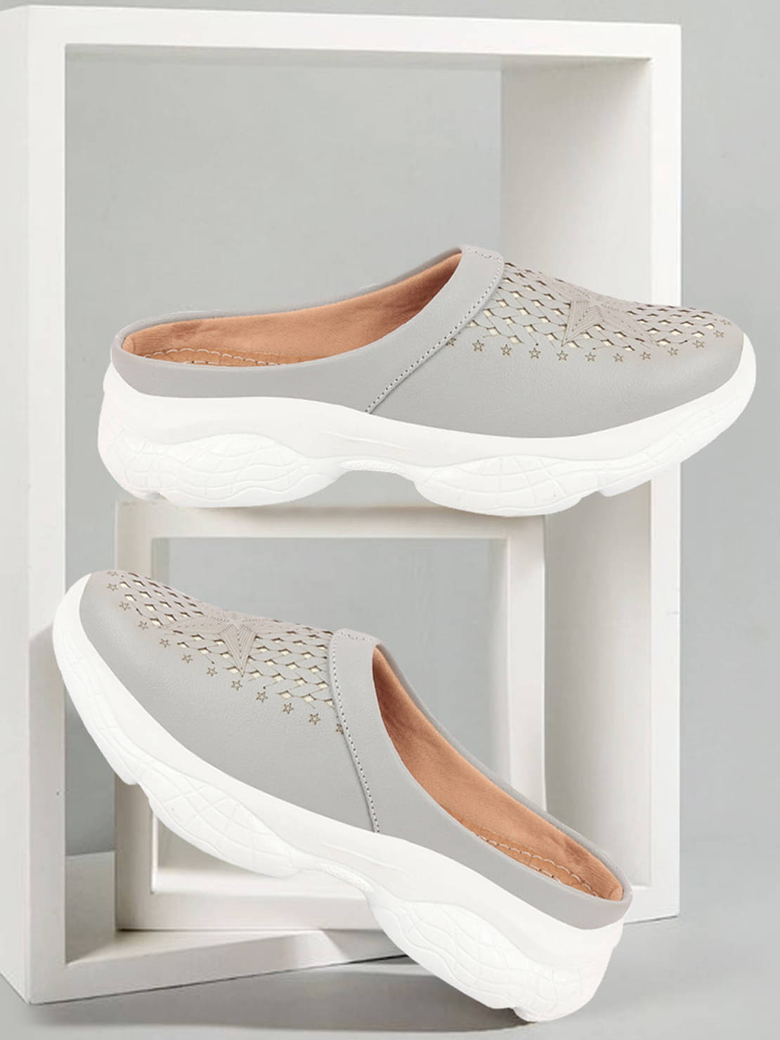     			Fausto - Gray Women's Mules Shoes