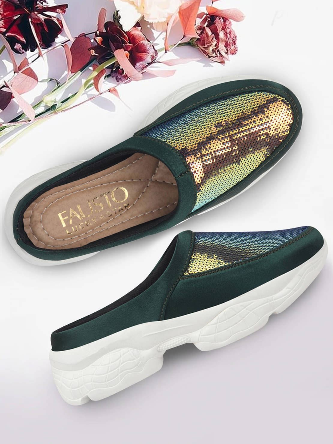     			Fausto - Green Women's Sneakers