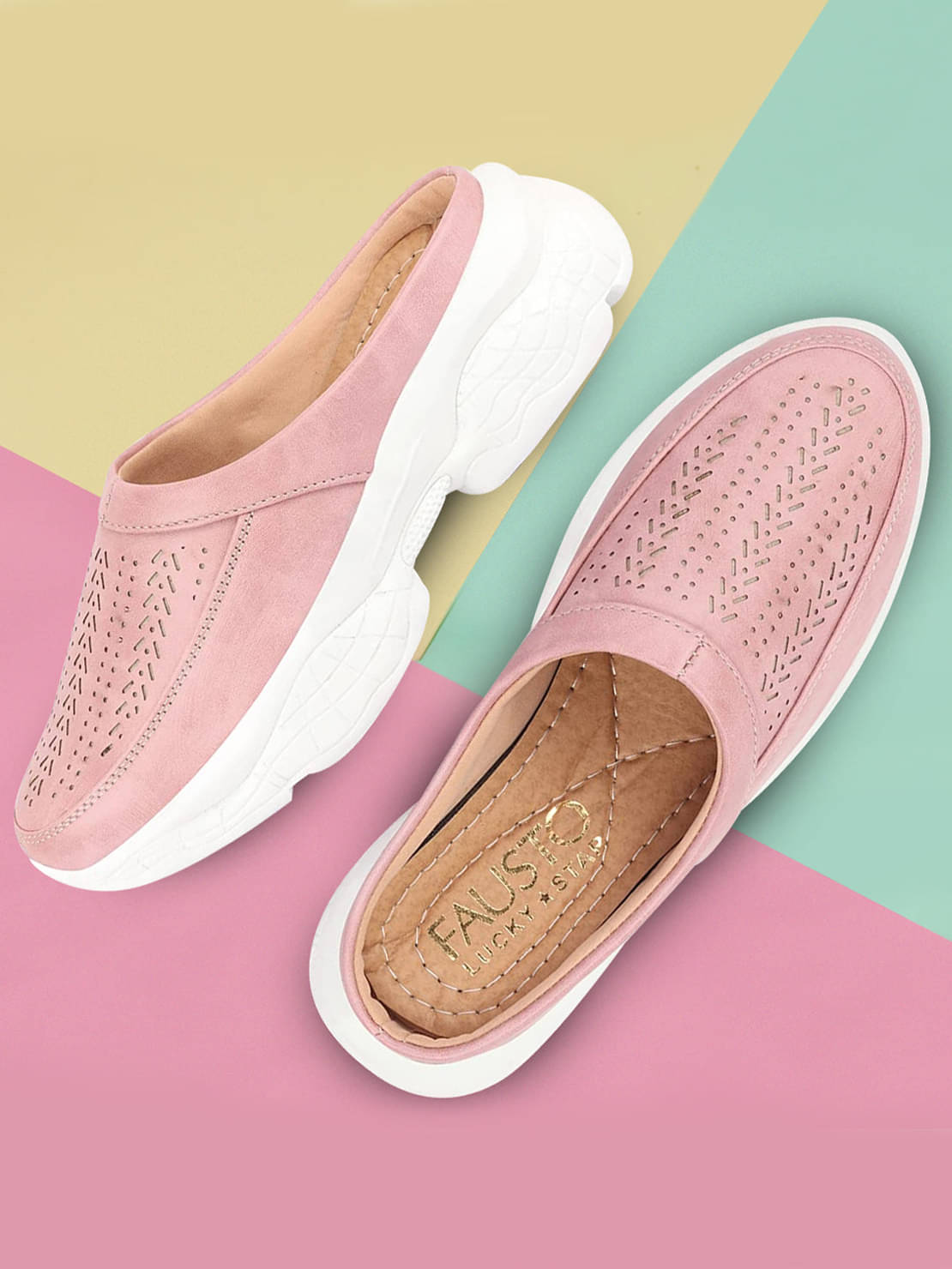 Fausto - Pink Women's Slip On     			Fausto - Pink Women's Slip On