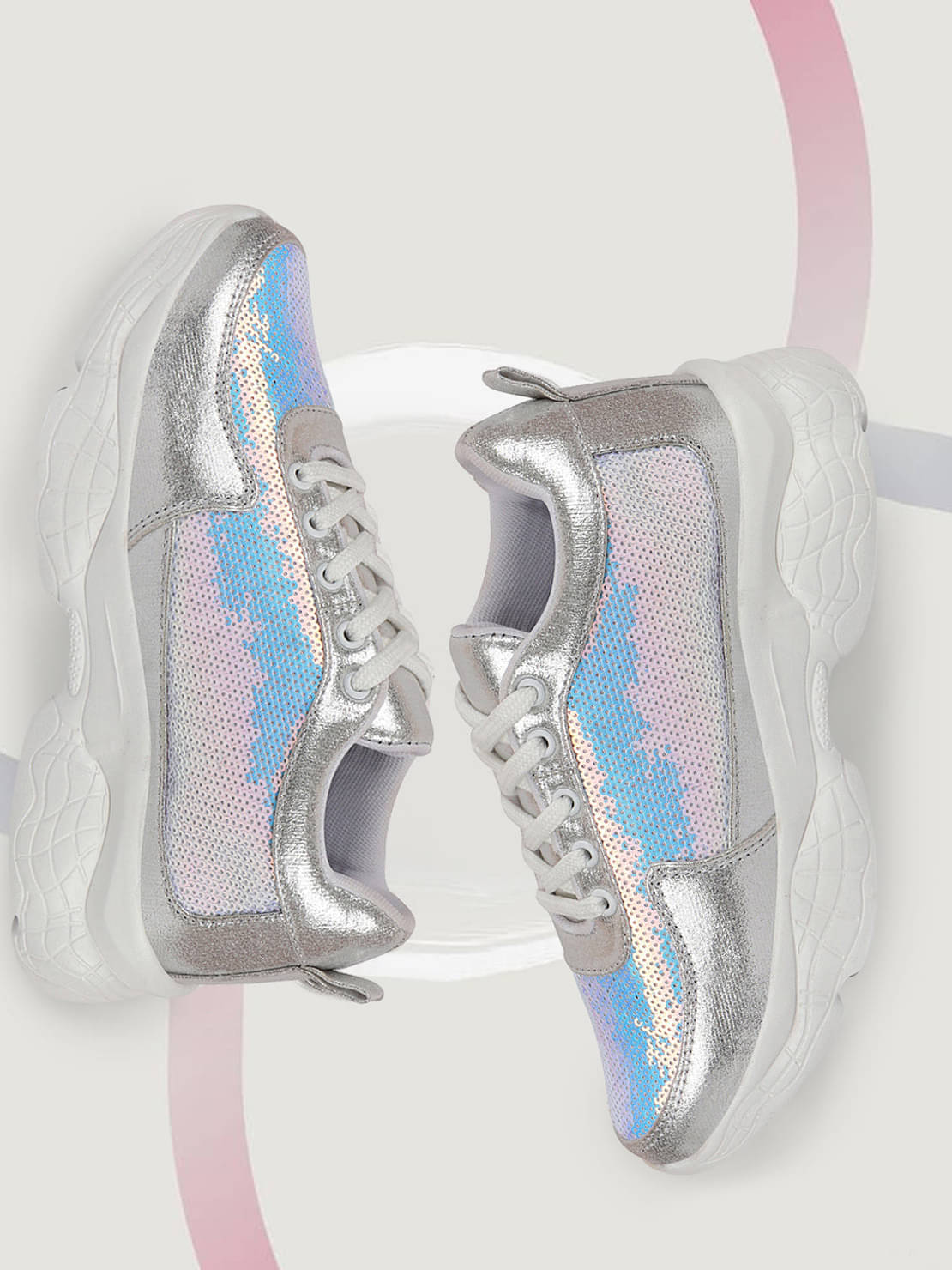     			Fausto - Silver Women's Sneakers