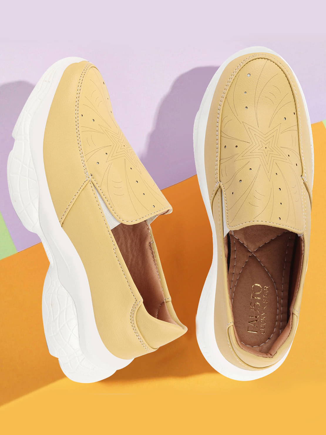    			Fausto - Yellow Women's Sneakers