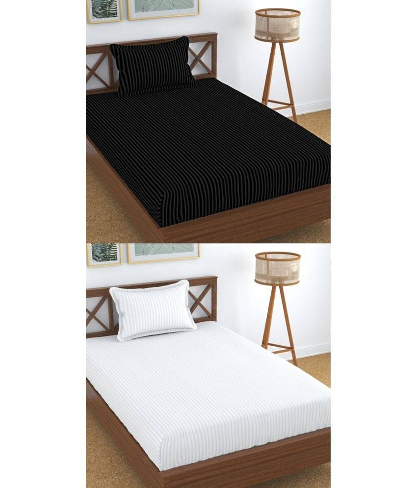     			Homefab India Cotton Single Bedsheet ( White )