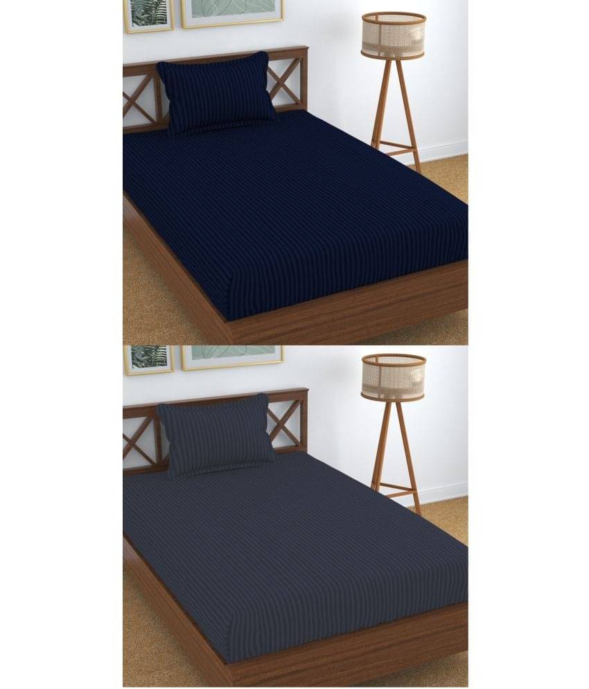     			Homefab India Cotton Single Bedsheet ( Grey )