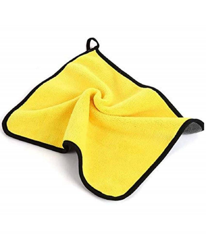     			INGENS - Yellow 600 GSM Microfiber Cloth For Automobile ( Pack of 1 )