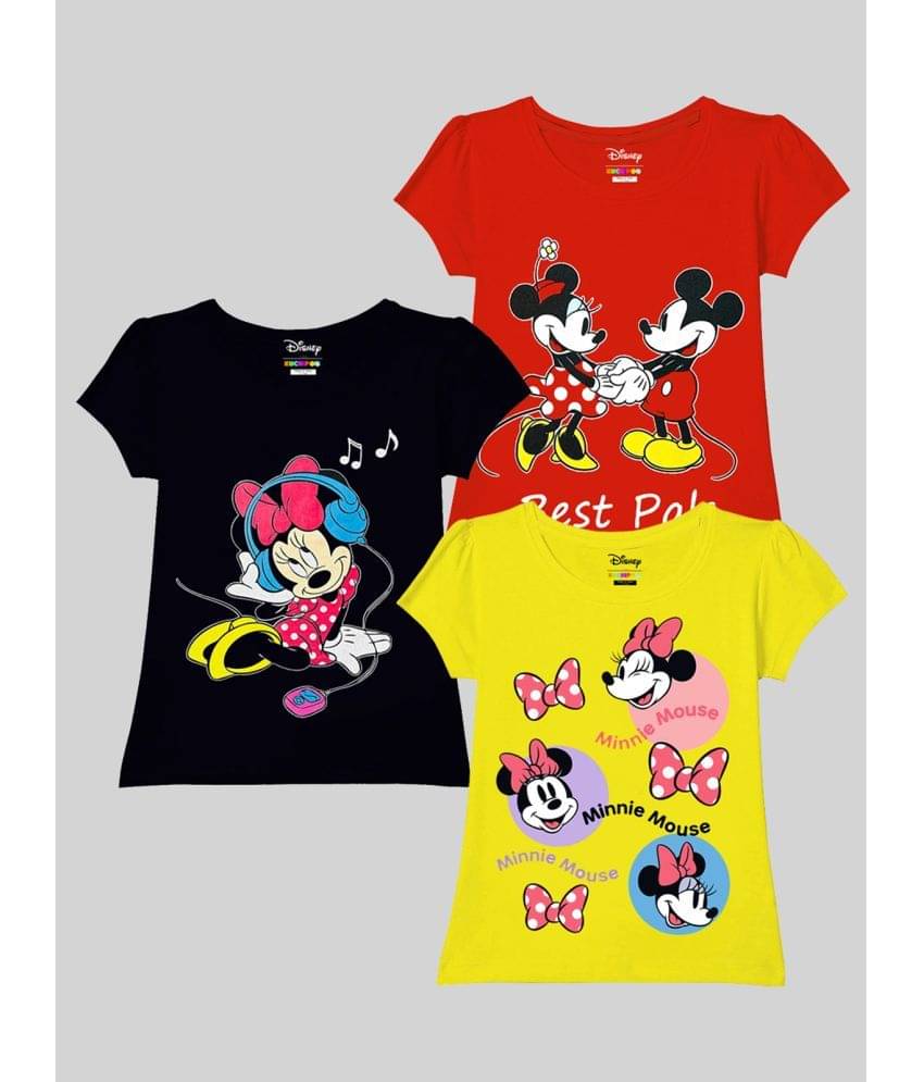     			Kuchipoo Pack of 3 Girls Cotton Blend T-Shirt ( Multicolor3 )