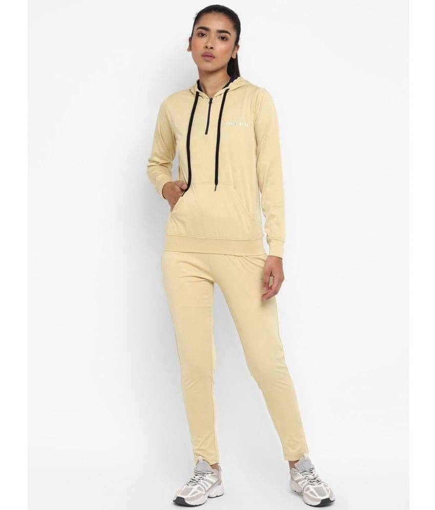     			OFF LIMITS Beige Polyester Solid Tracksuit - Pack of 1