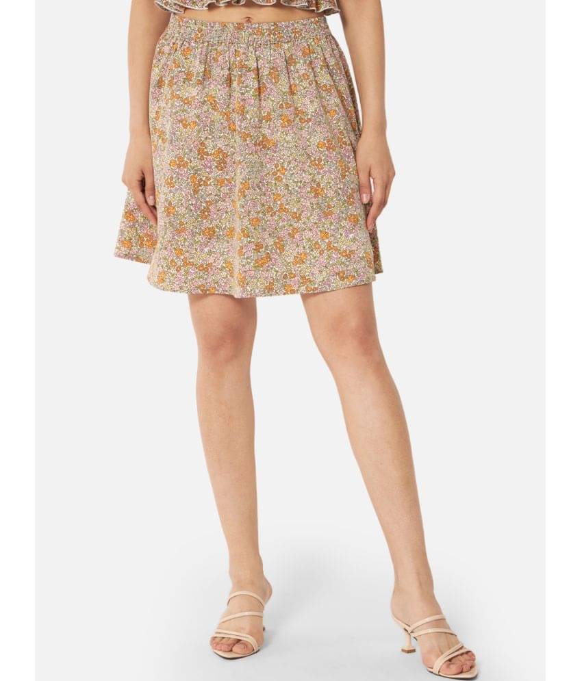 ALL WAYS YOU - Multi Color Crepe Women's Circle Skirt ( Pack of 1 ) ALL WAYS YOU - Multi Color Crepe Women's Circle Skirt ( Pack of 1 )
