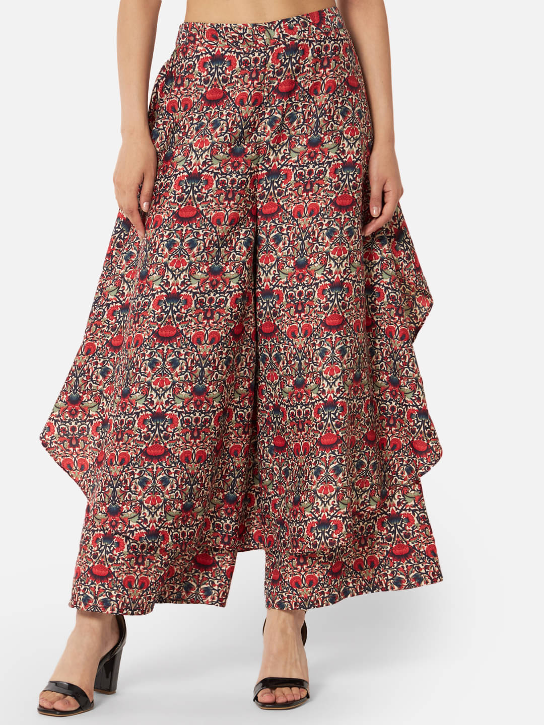     			ALL WAYS YOU - Multicolor Crepe Flared Women's Ruffled Palazzos ( Pack of 1 )