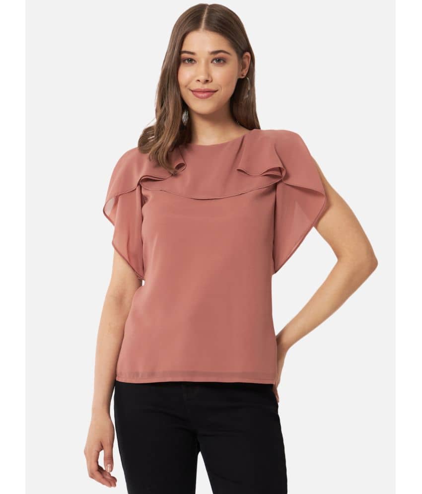ALL WAYS YOU Women's Georgette Regular Top ( Rose Gold )