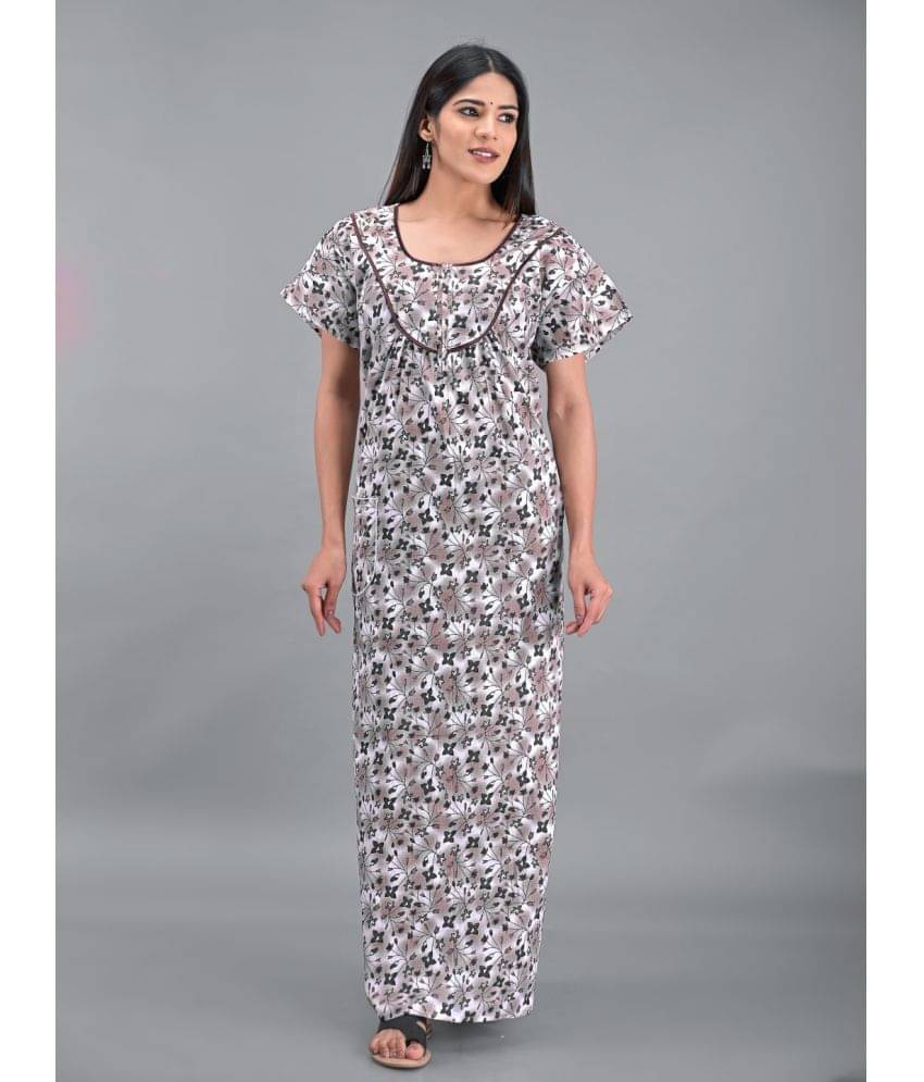     			Apratim - Brown Cotton Women's Nightwear Nighty & Night Gowns ( Pack of 1 )