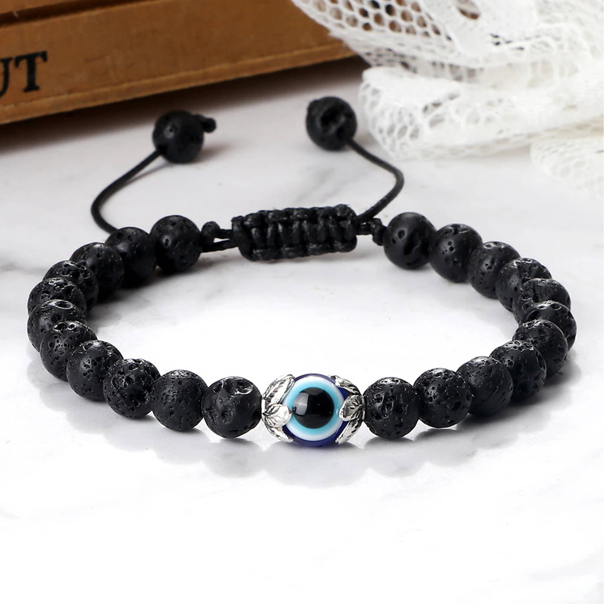     			FASHION FRILL Black Bracelet ( Pack of 1 )