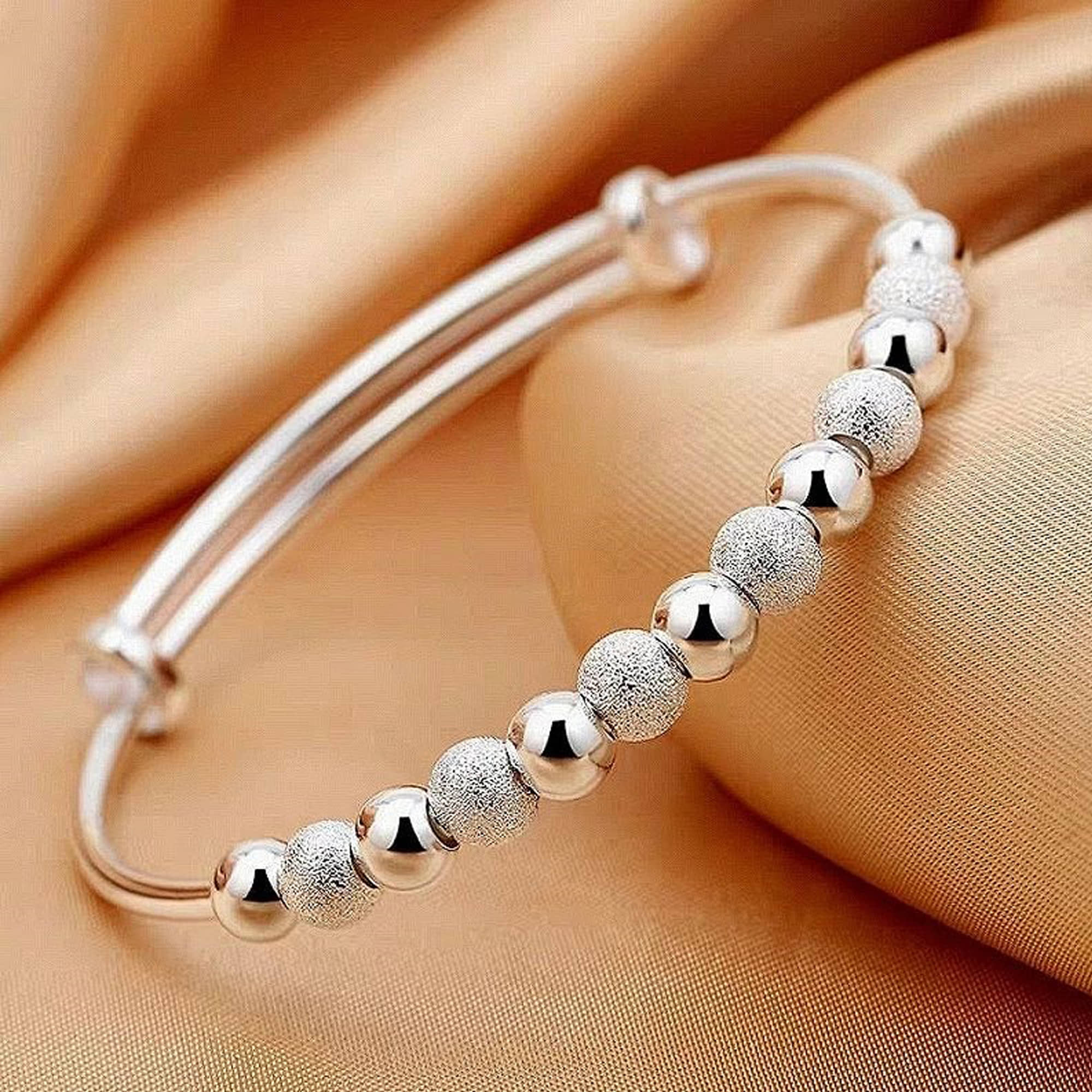 FASHION FRILL Silver Bracelet ( Pack of 1 ) - Bangles & Bracelets | Buy online on ZillyBuy
