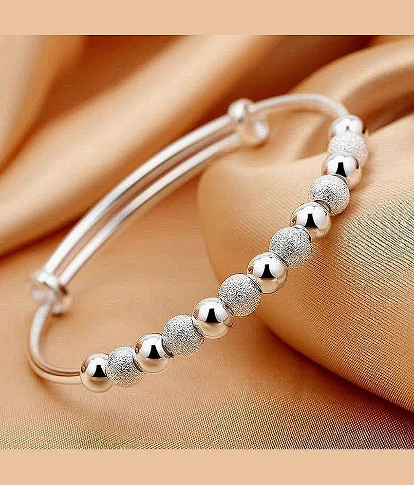FASHION FRILL Silver Bracelet ( Pack of 1 ) - Bangles & Bracelets | Buy online on ZillyBuy