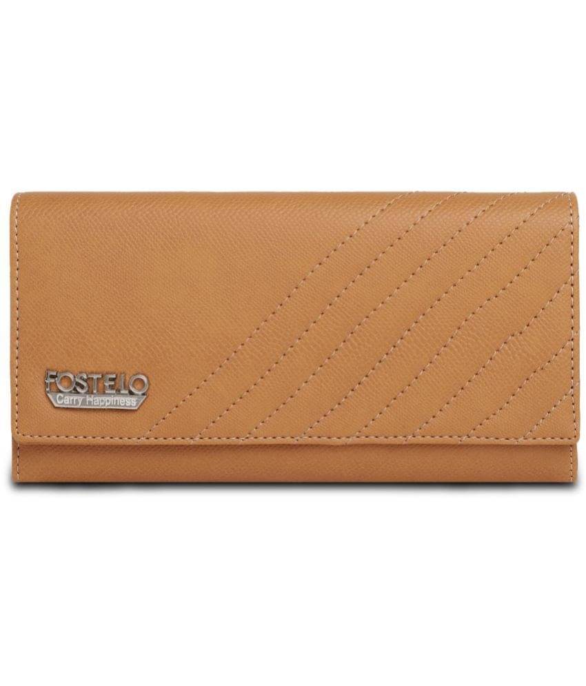     			Fostelo - Orange Faux Leather Purse