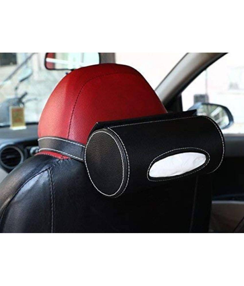     			Car Tissue Dispenser Leather Black