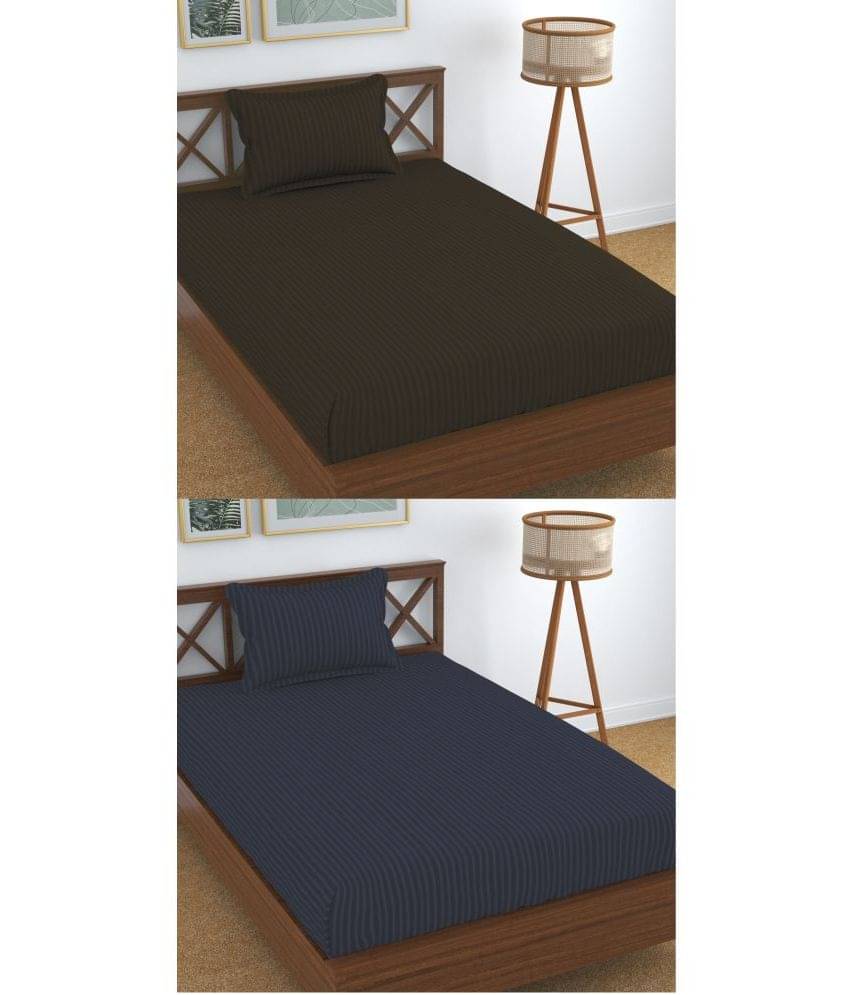 Homefab India Cotton Single Bedsheet ( Grey ) Homefab India Cotton Single Bedsheet ( Grey )