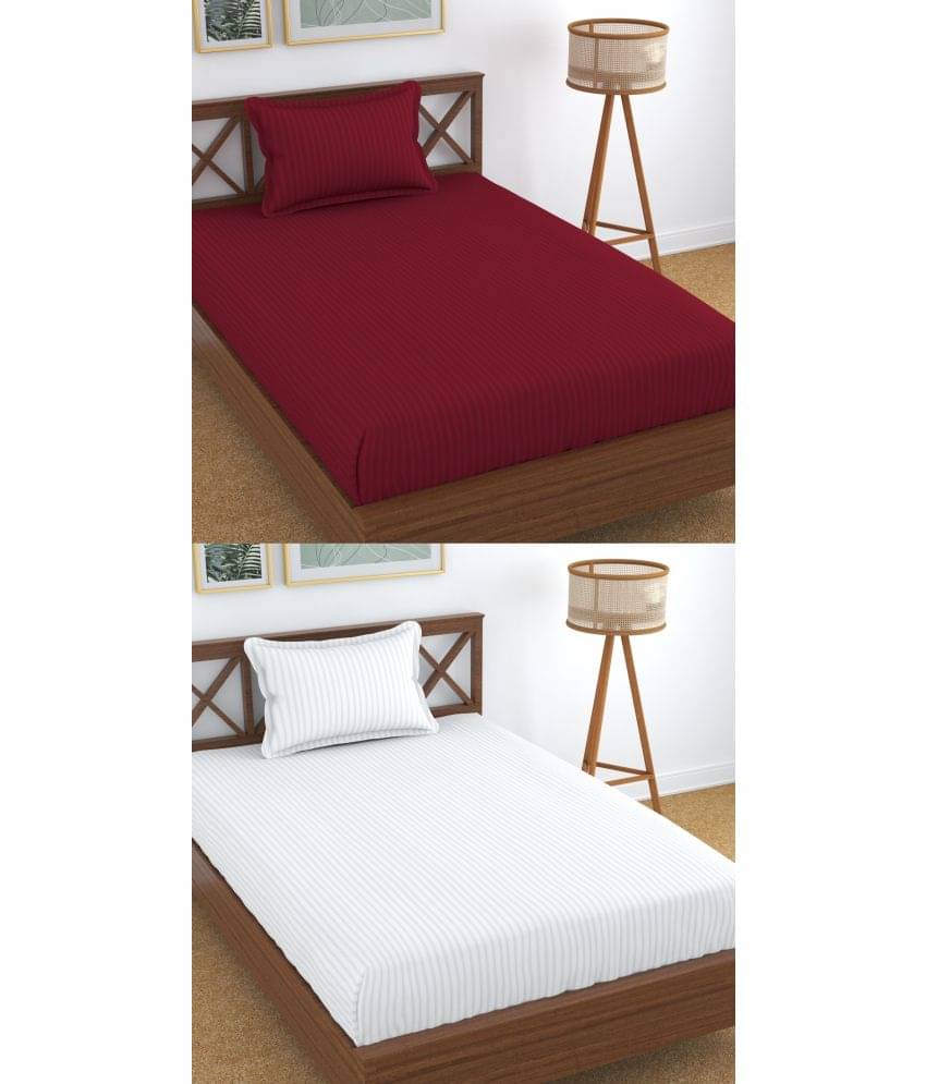 Homefab India Cotton Single Bedsheet ( White ) Homefab India Cotton Single Bedsheet ( White )