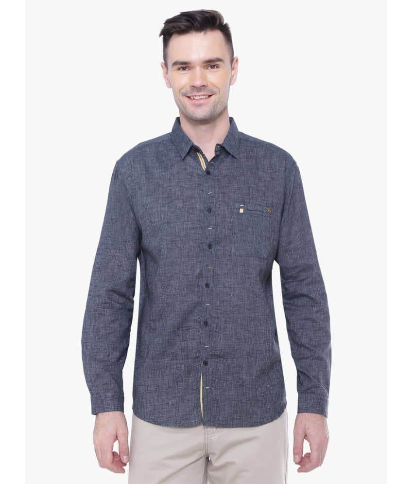 Kuons Avenue - Blue Denim Regular Fit Men's Casual Shirt ( Pack of 1 )