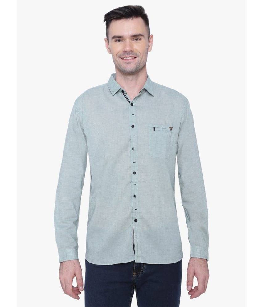     			Kuons Avenue - Light Blue Linen Regular Fit Men's Casual Shirt ( Pack of 1 )