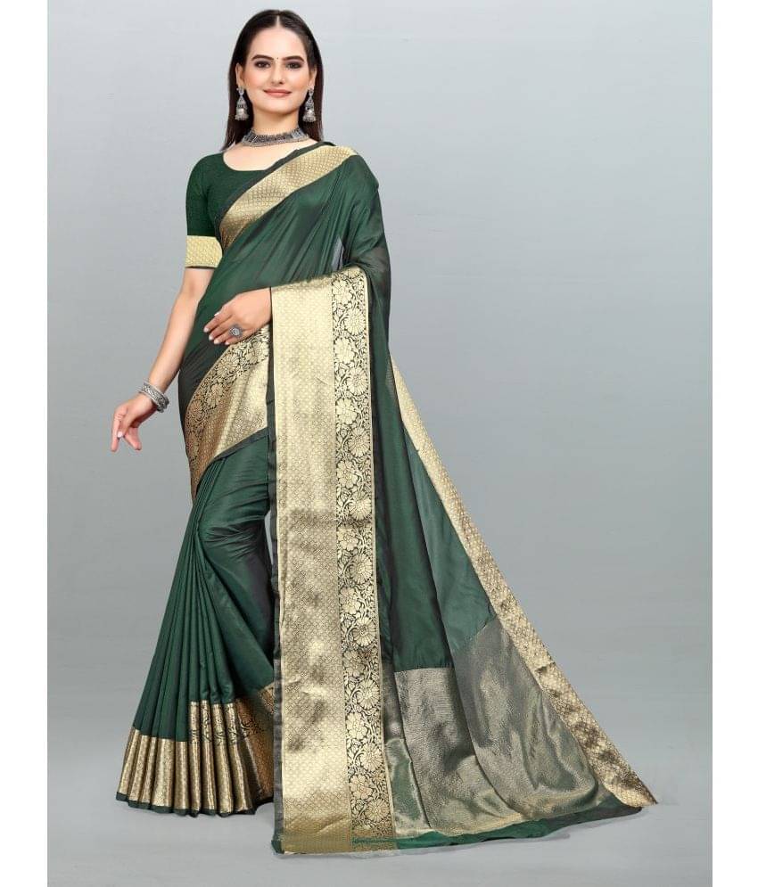 Om Shantam Sarees Organza Self Design Saree With Unstitched Blouse Piece ( Green ) Om Shantam Sarees Organza Self Design Saree With Unstitched Blouse Piece ( Green )