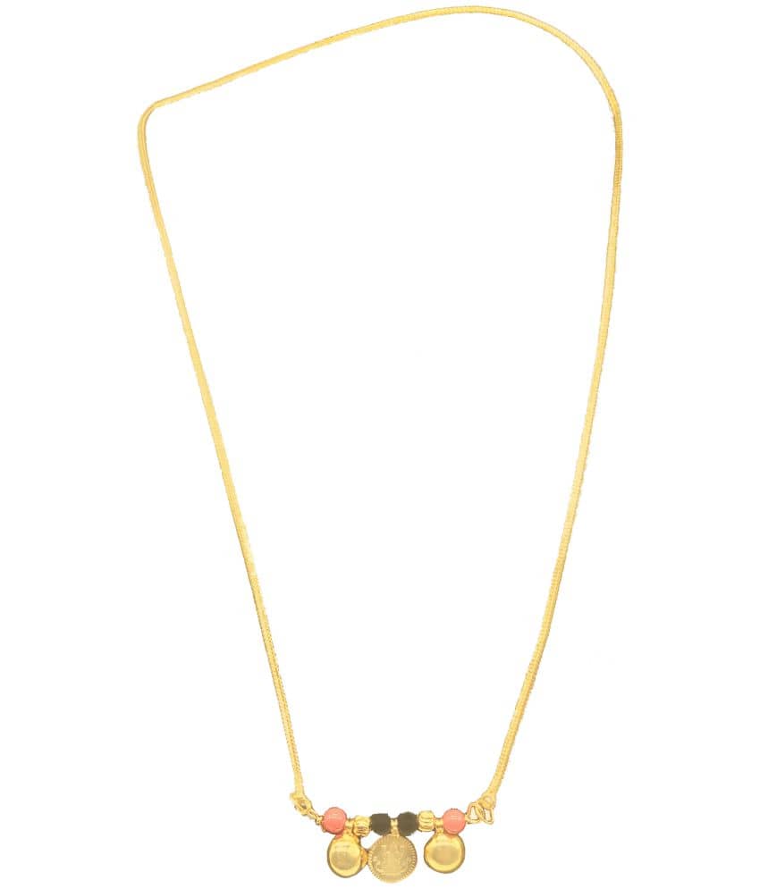 SHANKH-KRIVA - Golden Mangalsutra ( Pack of 1 )