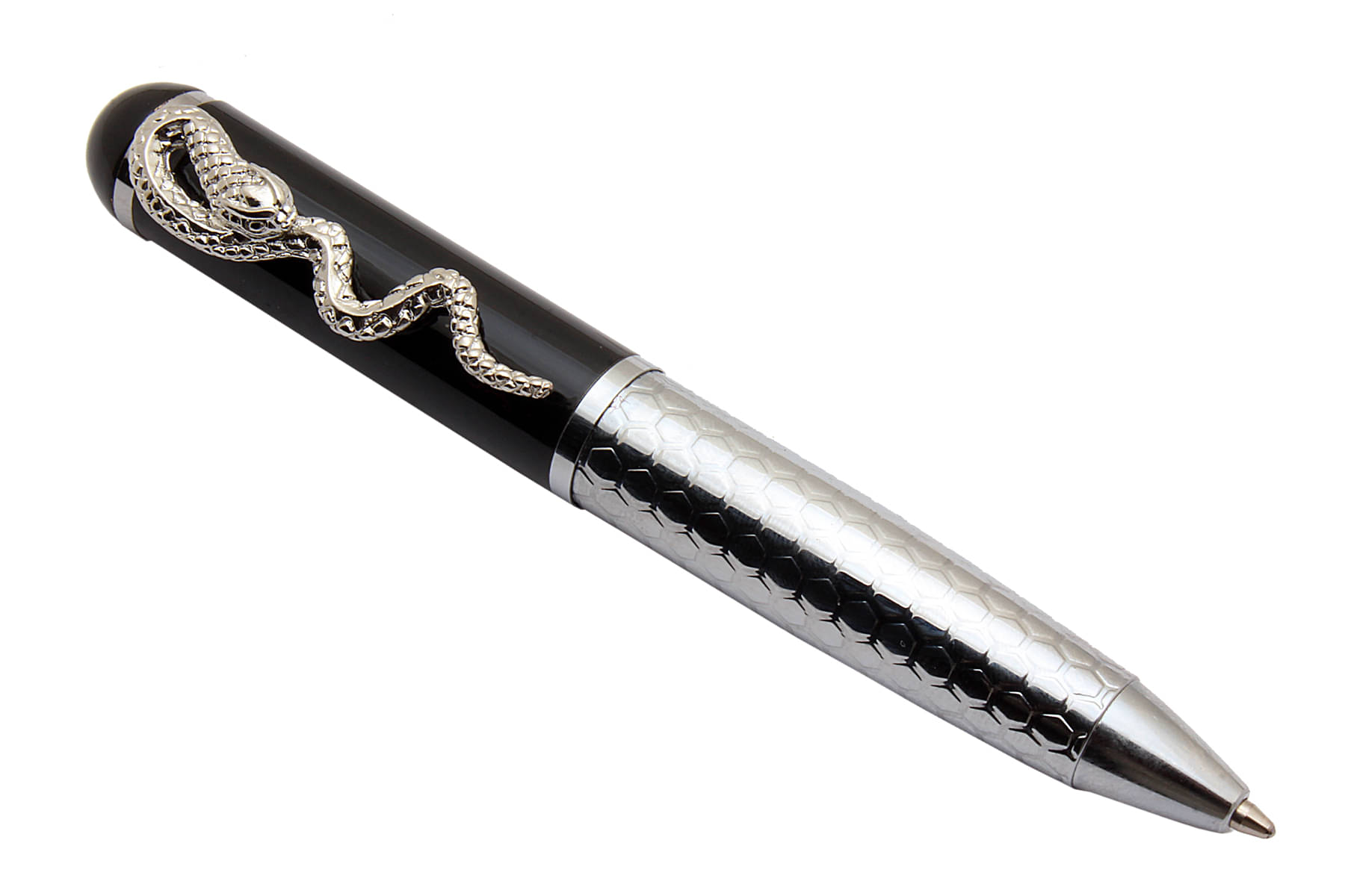     			Srpc Cobra Clip Edition Silver Mini Ballpoint Pens Blue Refill