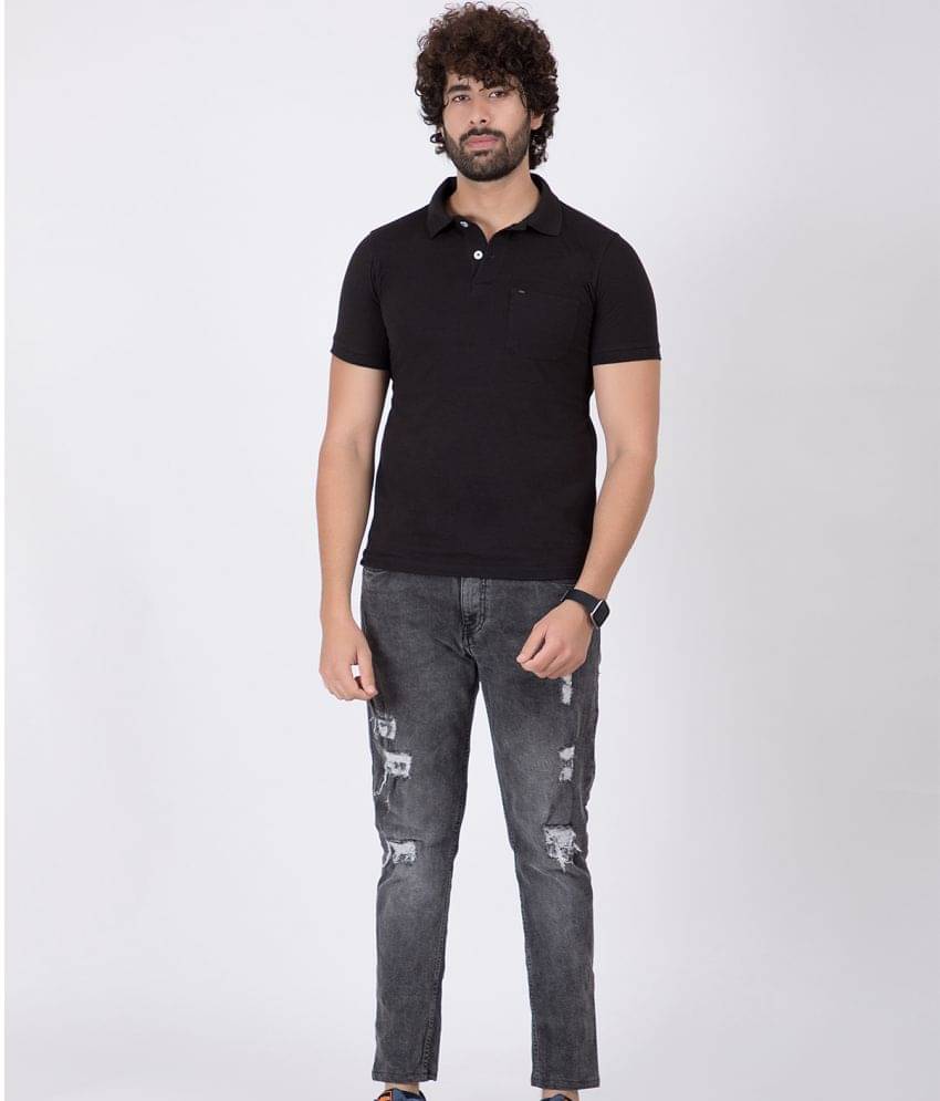 Zeroline - Black Cotton Regular Fit Men's Sports Polo T-Shirt ( Pack of 1 ) Zeroline - Black Cotton Regular Fit Men's Sports Polo T-Shirt ( Pack of 1 )