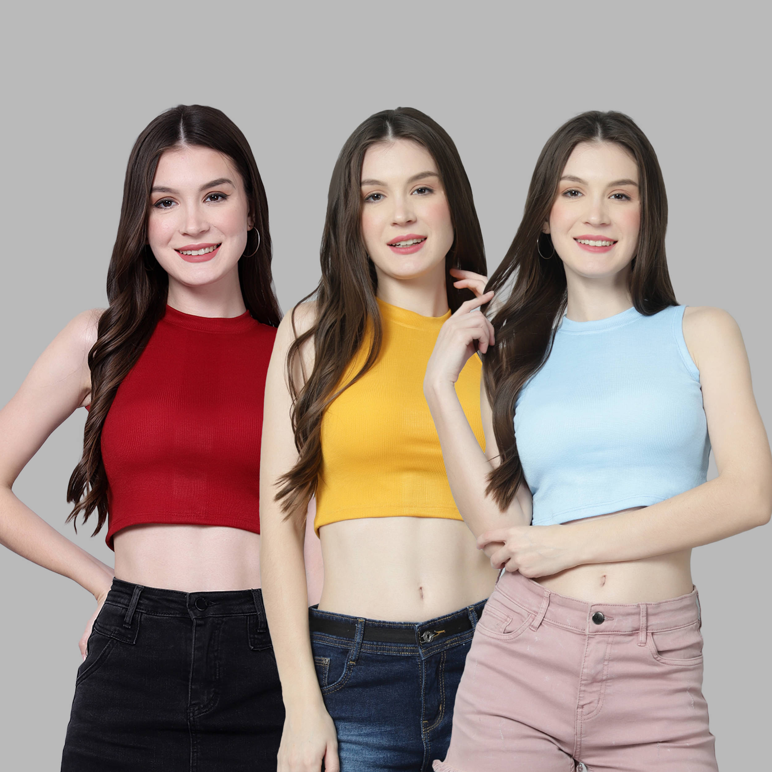     			Diaz Women Cotton Solid Regular Fit Round Neck T-Shirt ( Multicolor )