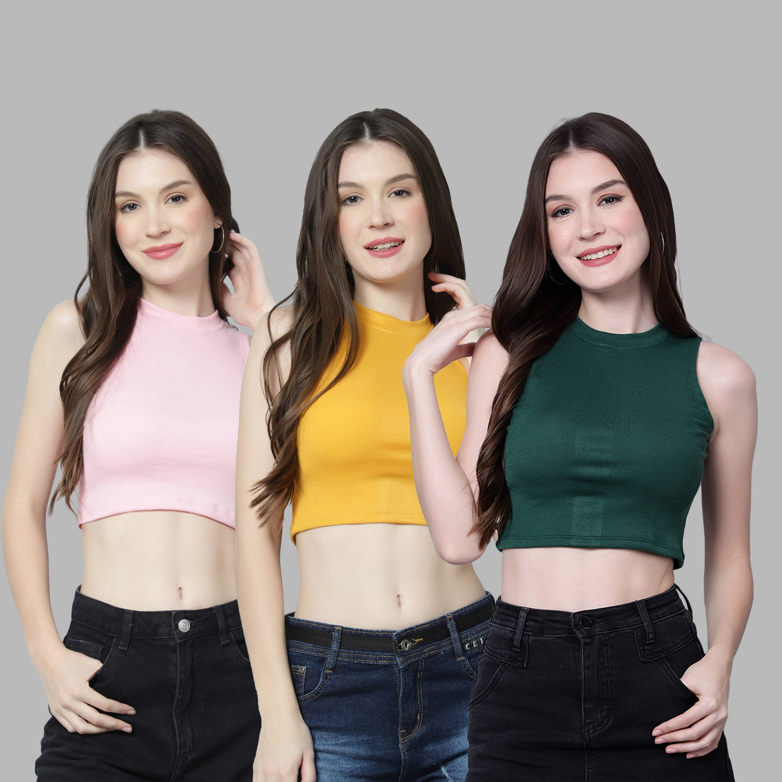 Diaz Women Cotton Solid Regular Fit Round Neck T-Shirt ( Multicolor ) Diaz Women Cotton Solid Regular Fit Round Neck T-Shirt ( Multicolor )