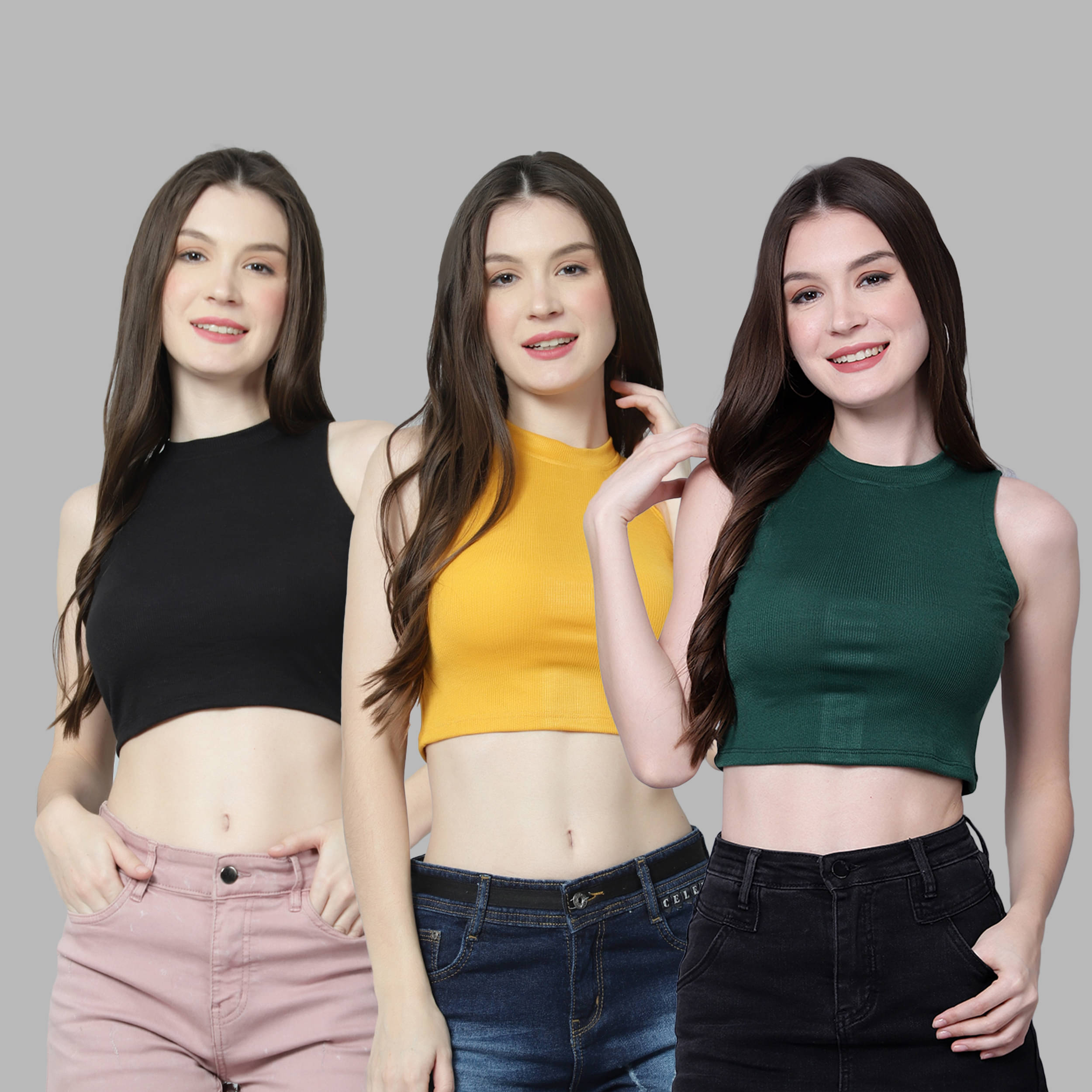     			Diaz Women Cotton Solid Regular Fit Round Neck T-Shirt ( Multicolor )