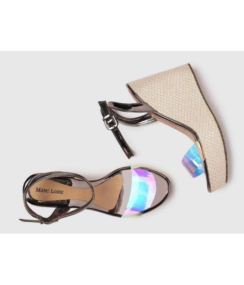 MARC LOIRE - Dark Grey Women's Sandal Heels     			MARC LOIRE - Dark Grey Women's Sandal Heels