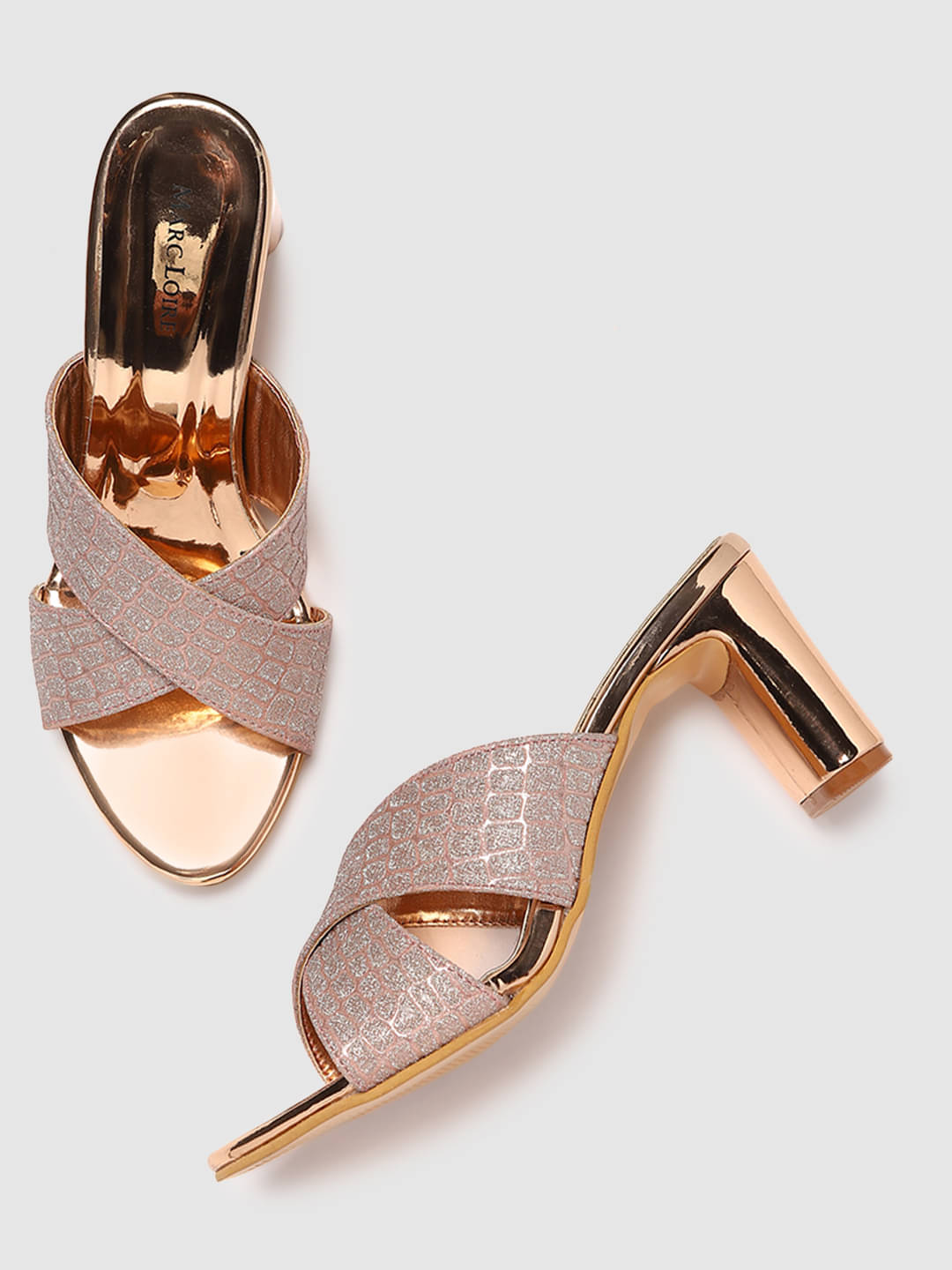MARC LOIRE - Gold Women's Slip On Heels MARC LOIRE - Gold Women's Slip On Heels