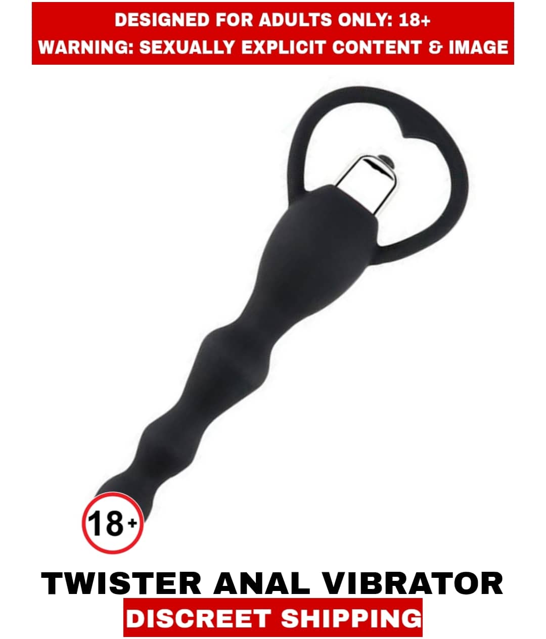 ADULT SEX TOYS TWISTER SOFT SILICON ANAL BEADS BULLET VIBRATOR For UNISEX
